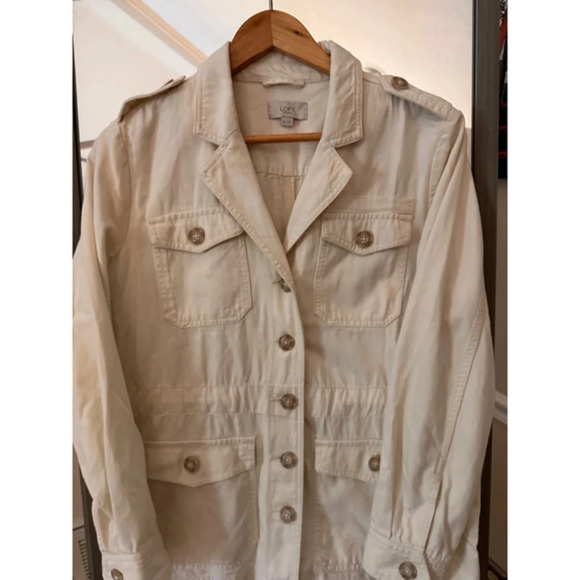 Loft White Utility Jacket Size Small - Picture 5 of 6